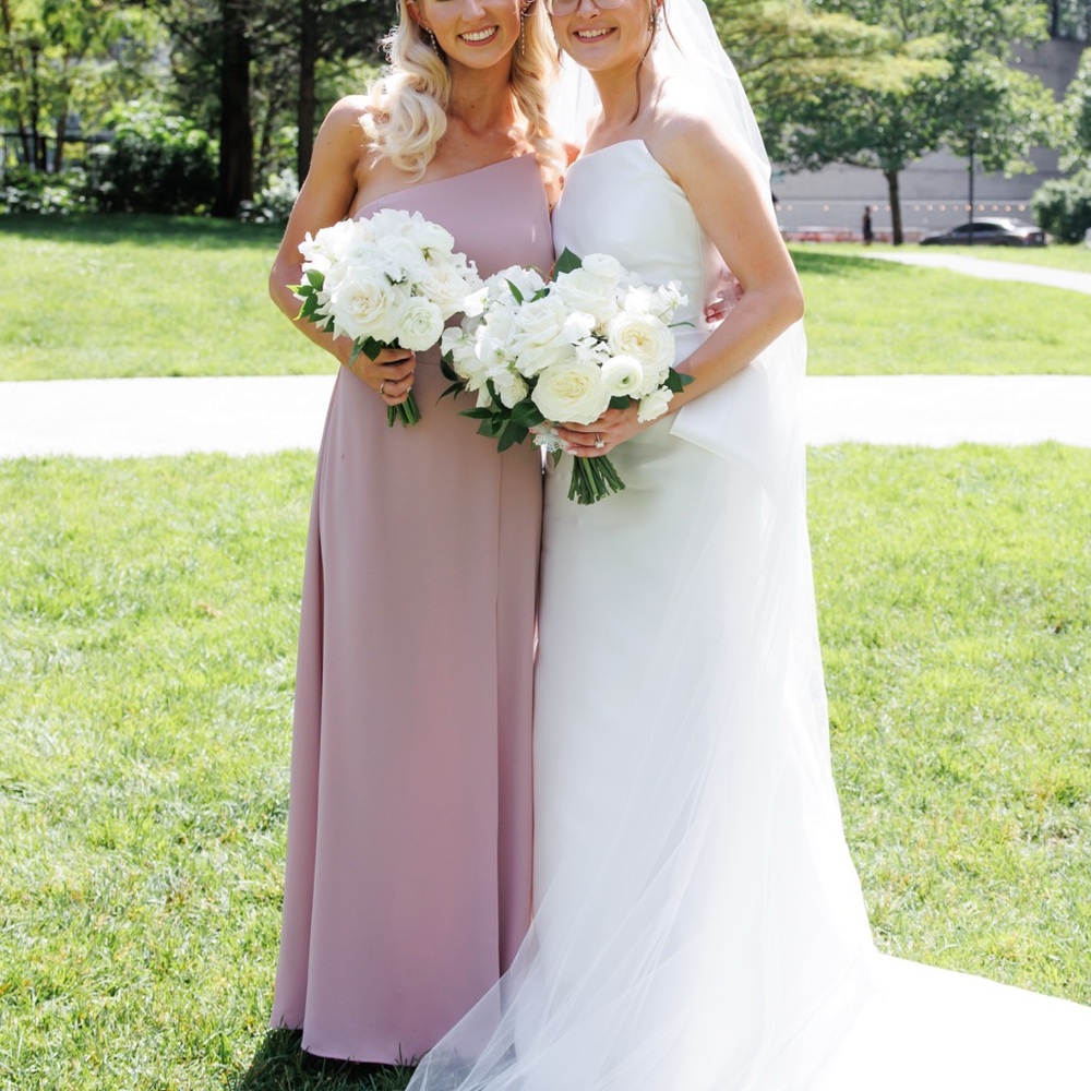 Jenny Yoo Carly Whipped Apricot Bridesmaid Dress